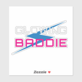 Glowing Baddie Neon Esthetiek Sticker