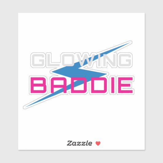 Glowing Baddie Neon Esthetiek Sticker (Vel)