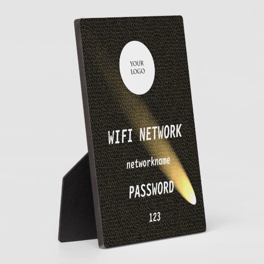 Glowing Black Leather Share Wifi Network Fotoplaat (Zijkant)