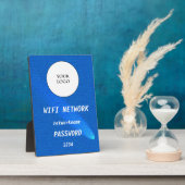 Glowing Blue Leather Share Wifi Network Fotoplaat (Zijkant)