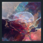 Glowing Brain Nebula Neural Energy Foto Afdruk<br><div class="desc">A luminous human brain hovers inside a vibrant cosmic nebula, its delicate structure rendered translucent and glowing. Electric cyan, magenta, fiery orange, and golden neural pathways pulse like living light streams through deep indigo, turquoise, and lavender space. Fiery bursts, starry speckles, and ethereal veils surround the form, symbolizing boundless creativity,...</div>