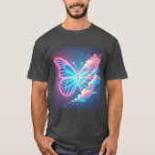 Glowing Butterfly Love Mannen Tshirt (Voorkant)