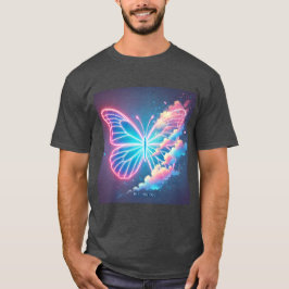 Glowing Butterfly Love Mannen Tshirt