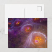Glowing Cellular Network Abstract Art Briefkaart (Voorkant / Achterkant)
