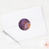 Glowing Cellular Network Abstract Art Ronde Sticker (Envelop)