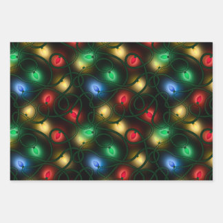 Glowing Christmas Lights Inpakpapier Vel
