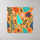 Glowing Christmas Pattern Design Canvas Afdruk (Voorkant)