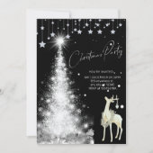 Glowing Christmas Tree Holiday Party  Kaart (Voorkant)