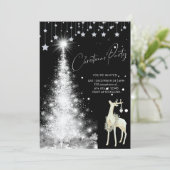 Glowing Christmas Tree Holiday Party  Kaart (Staand voorkant)