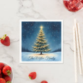 Glowing Christmas Tree Paper Napkin – Customizable Servet (Insitu)