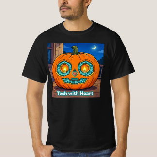 Glowing Circuit Pumpkin - Heren T-shirt met korte