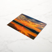 Glowing Clouds Folie Feestdagen Briefkaart (Gedraaid)