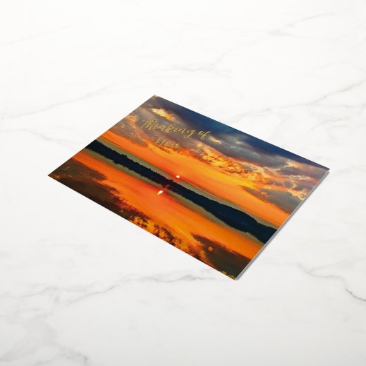 Glowing Clouds Folie Feestdagen Briefkaart (Gedraaid)