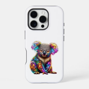 Glowing Colorful Koala - Radiant Wildlife Art iPhone 16 Pro Hoesje
