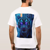 Glowing Cyber Tiger – Fierce, Bold & Futuristic T-shirt (Achterkant)