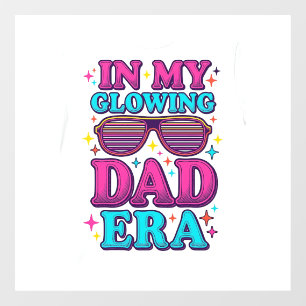 Glowing Dad Era Vintage Gravering Shirt Design_1 Raamsticker