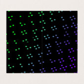 glowing dark pixel dots or squares pattern art visitekaartje (Buitenkant ongevouwen)