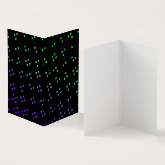 glowing dark pixel dots or squares pattern art visitekaartje (Binnen en buitenkant)