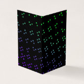 glowing dark pixel dots or squares pattern art visitekaartje (Buitenkant)