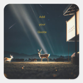 Glowing Embers Motivational Print Vierkante Sticker