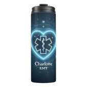 Glowing EMT Heartbeat Personalize Design Thermosbeker (Voorkant)