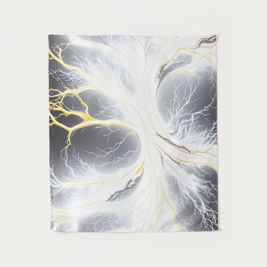 Glowing Energy Tree Abstract wandtapijt Wandkleed (Voorkant)