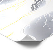 Glowing Energy Tree Abstracte kunst Poster (Hoek)