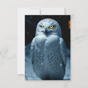 Glowing-Eyed Owl In Snow beroemd gemaakt door Myst Kaart