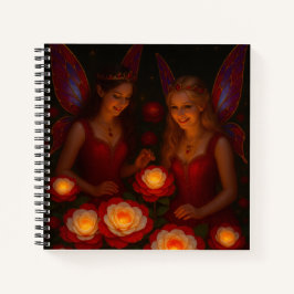 Glowing Fairies and Luminous Roses Art Journal Notitieboek