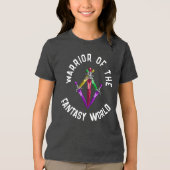 Glowing Fantasy Energy Sword Kids Tri-Blend Shirt (Voorkant)