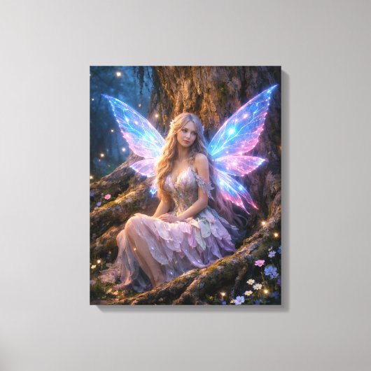 Glowing Fantasy Fairy Canvas Afdruk (Voorkant)