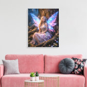 Glowing Fantasy Fairy Canvas Afdruk (Insitu (Woonkamer))