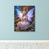 Glowing Fantasy Fairy Canvas Afdruk (Insitu (Houten vloer))