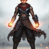 Glowing Fists | Dark Anime Warrior Mok
