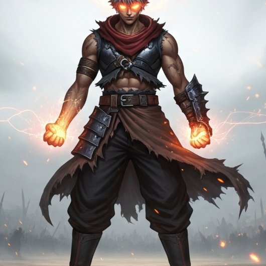 Glowing Fists | Dark Anime Warrior Mug Latte Mok