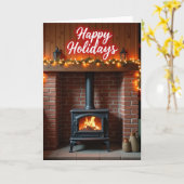Glowing Garland Kerstkaart Kaart (Gele Bloem)