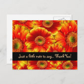 Glowing Gerbera Daisies Dank u Briefkaart (Voorkant / Achterkant)