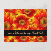 Glowing Gerbera Daisies Dank u Briefkaart (Voorkant)