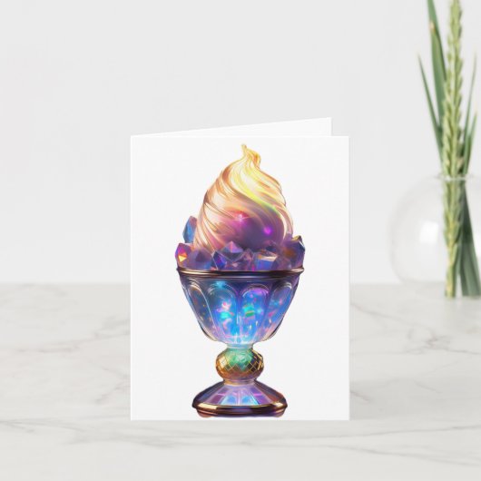Glowing Goblet Ice Cream Sundae Bedankkaart (Voorkant)