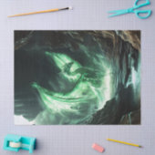 Glowing Green Dragon Mythical Creature Decoupage Tissuepapier (Craft)