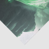 Glowing Green Dragon Mythical Creature Decoupage Tissuepapier (Detail)