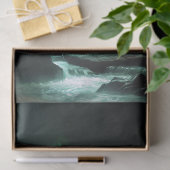 Glowing Green Dragon Mythical Creature Decoupage Tissuepapier (Geschenk)