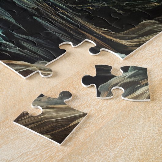 Glowing Green Dragon Mythical Creature Legpuzzel (Zijkant)