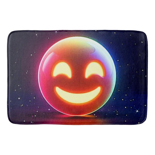 Glowing Happy Orb Emoji Badmat (Voorkant)