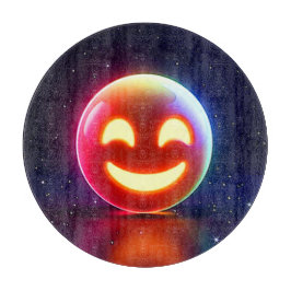 Glowing Happy Orb Emoji Snijplank