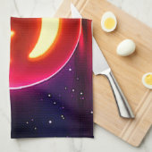 Glowing Happy Orb Emoji Theedoek (Quarter Fold)