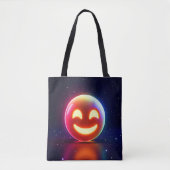Glowing Happy Orb Emoji Tote Bag (Voorkant)