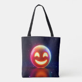 Glowing Happy Orb Emoji Tote Bag (Achterkant)