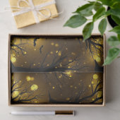 Glowing Haunted Forest Bokeh - Night Trees Tissuepapier (Geschenk)