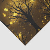 Glowing Haunted Forest Bokeh - Night Trees Tissuepapier (Detail)